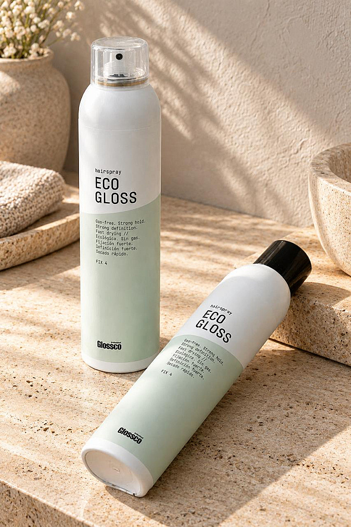Glossco Eco gloss hairspray fix4 Muotoilusuikke – kuva 2